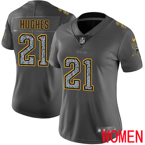 Minnesota Vikings #21 Limited Mike Hughes Gray Static Nike NFL Women Jersey Vapor Untouchable->women nfl jersey->Women Jersey